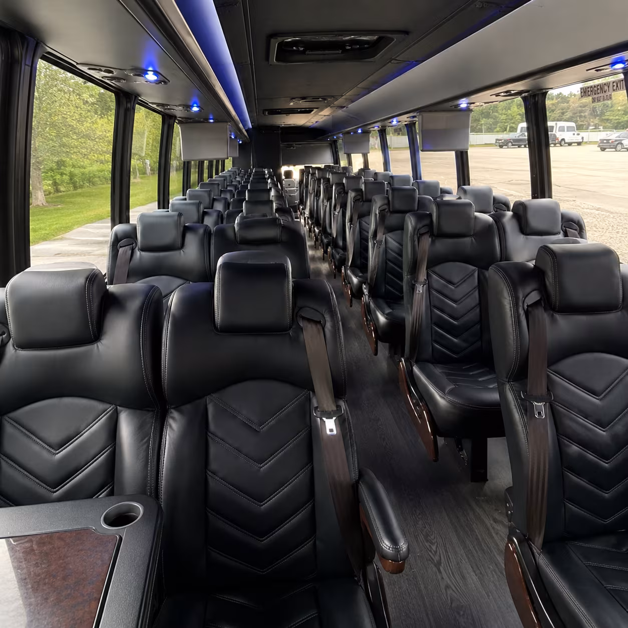 New Orleans Airport Shuttle & Transportation party bus interior