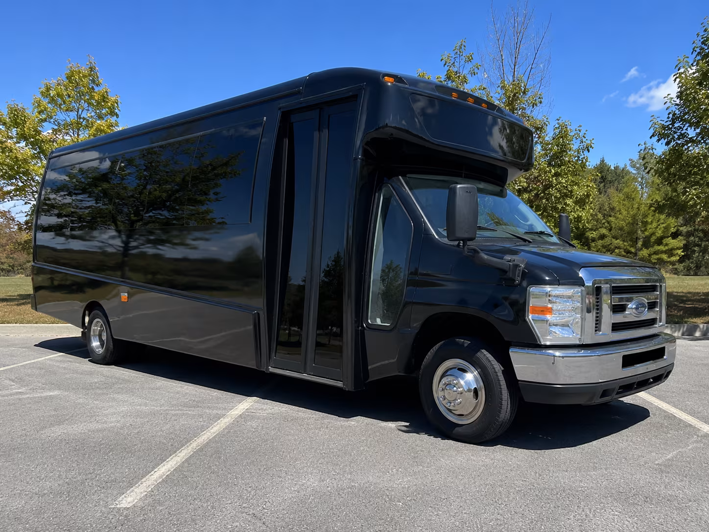New Orleans School Event Transportation party bus exterior