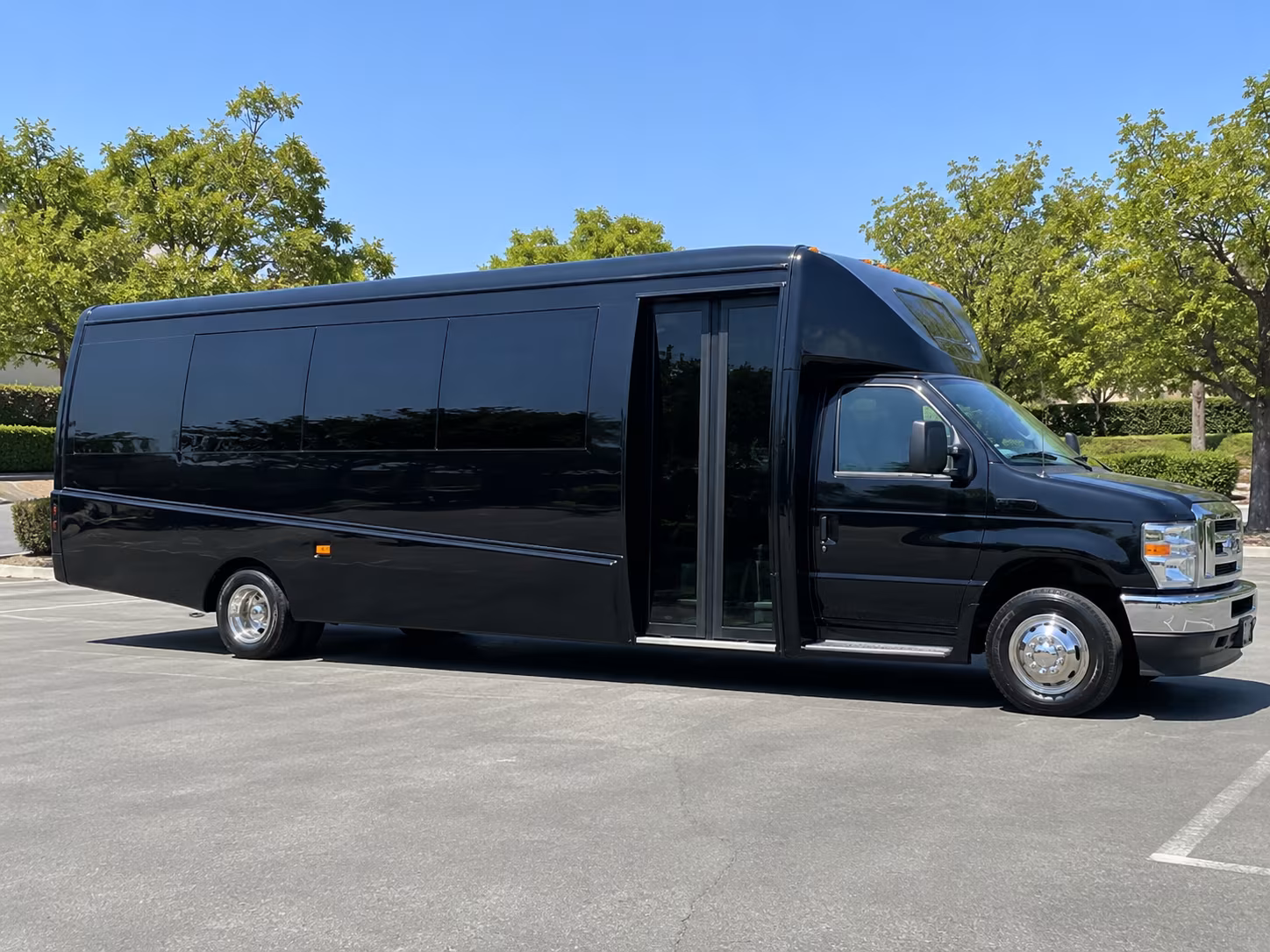 New Orleans School Event Transportation party bus exterior