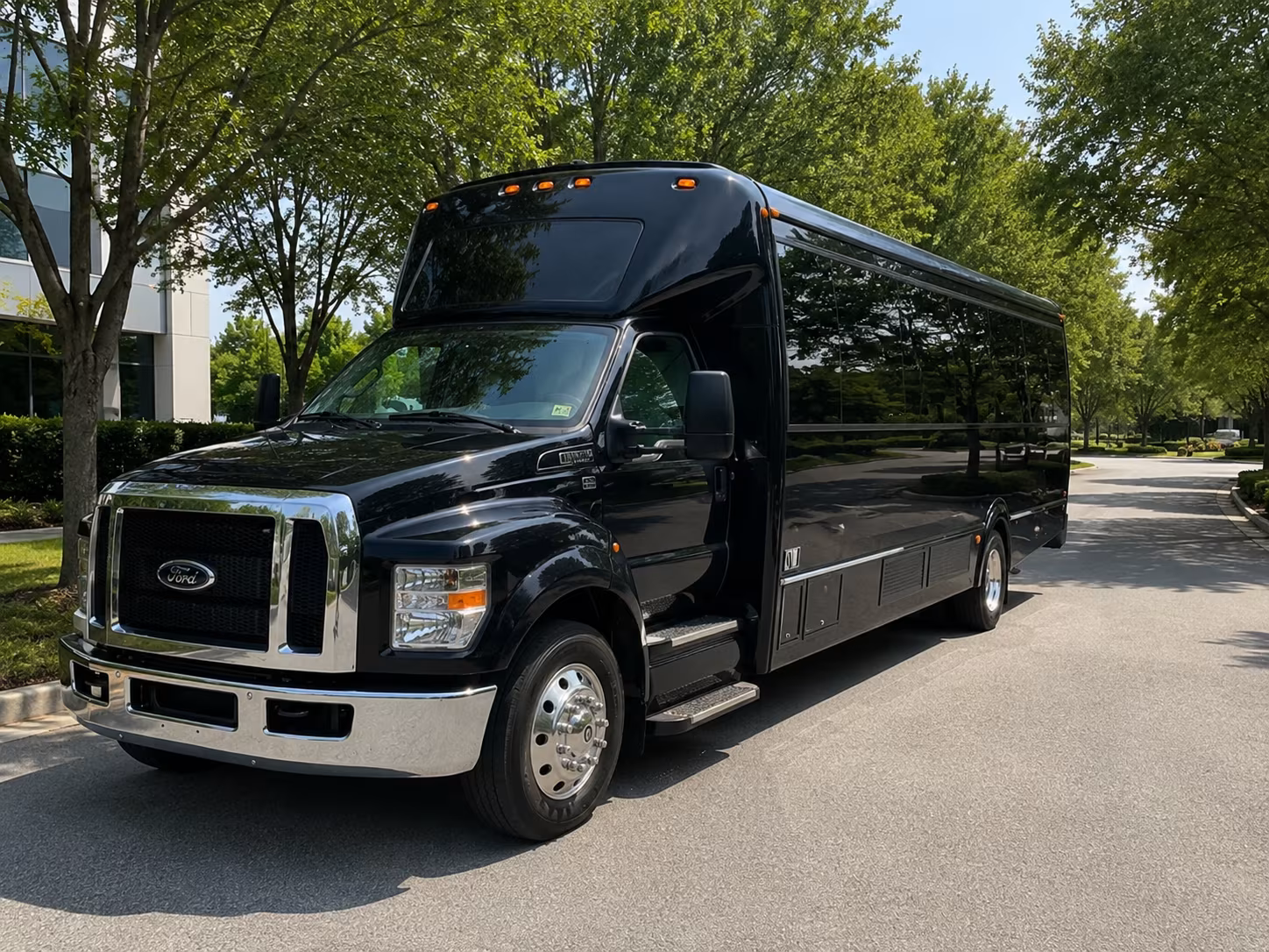New Orleans Sporting Event Transportation party bus exterior