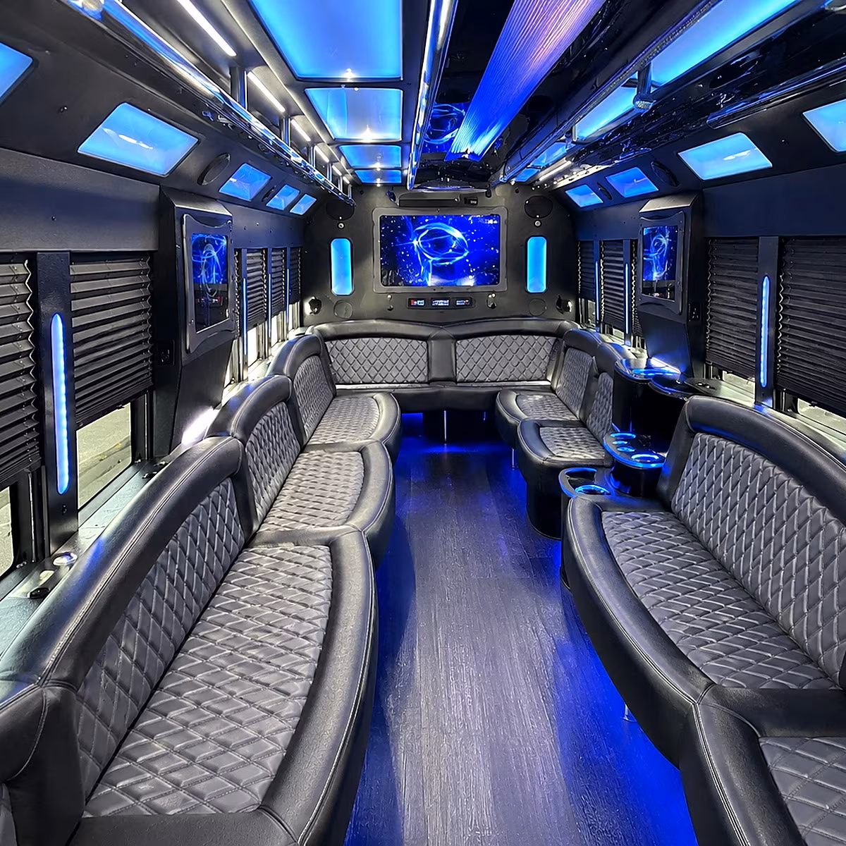 New Orleans Winery Tour & Pub Crawl Transportation party bus interior