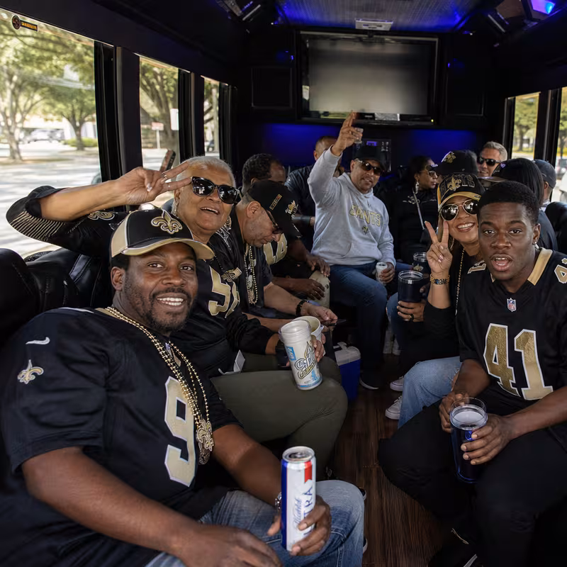 New Orleans Sporting Event Transportation fleet vehicle