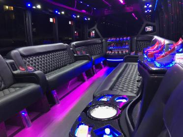 Baton Rouge 15 Passenger Party Bus Interior