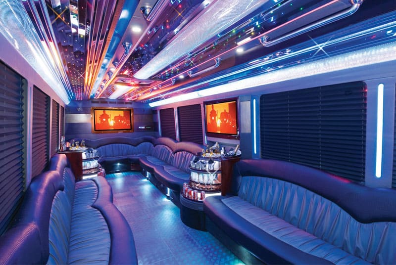 Shreveport 20 Passenger Party Bus Interior