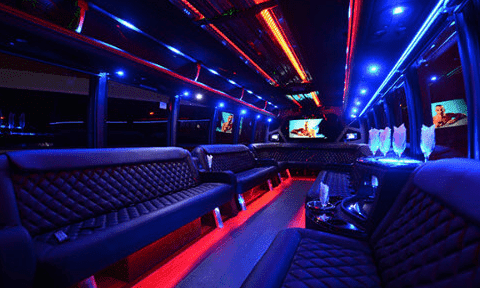Jackson 30 Passenger Party Bus Black Interior