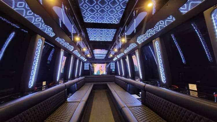 Jackson 40 Passenger Limo Bus Interior
